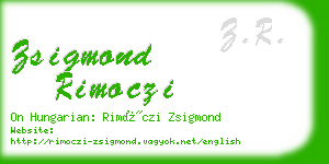 zsigmond rimoczi business card